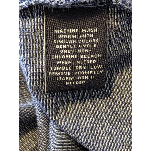 Hart Schaffner Marx Mens Size Large Button Up Shirt Blue Micro Striped Cotton - Picture 6 of 6